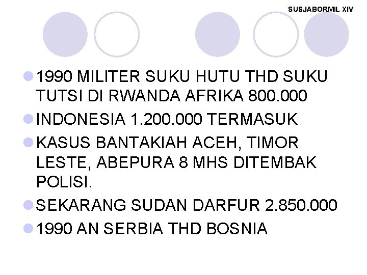 SUSJABORMIL XIV l 1990 MILITER SUKU HUTU THD SUKU TUTSI DI RWANDA AFRIKA 800.