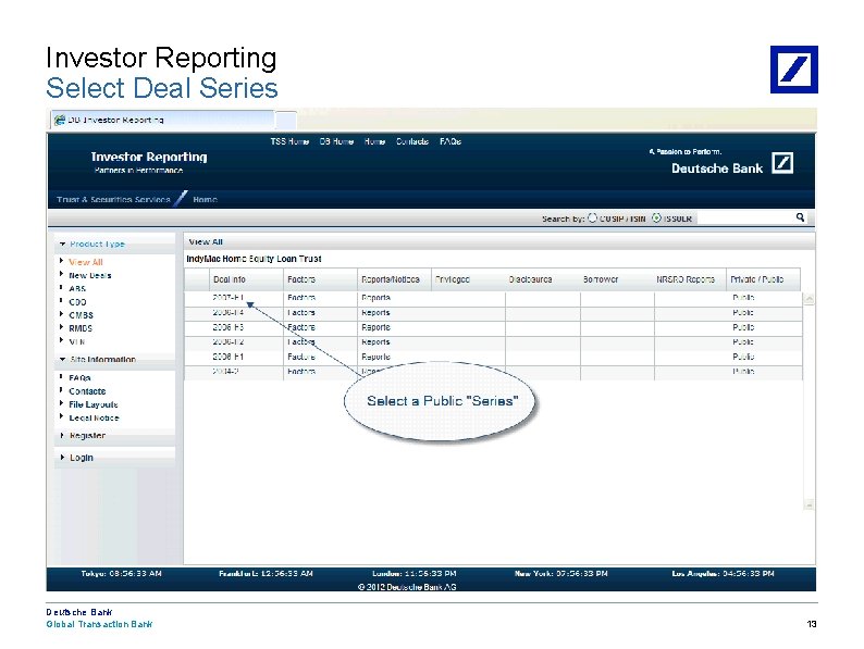 Investor Reporting Select Deal Series — Blank page used to create a slide (promote