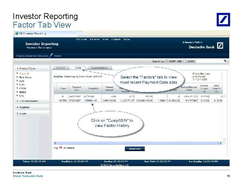 Investor Reporting Factor Tab View — Blank page used to create a slide (promote