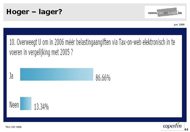 Hoger – lager? juni 2006 TAX-ON-WEB 44 