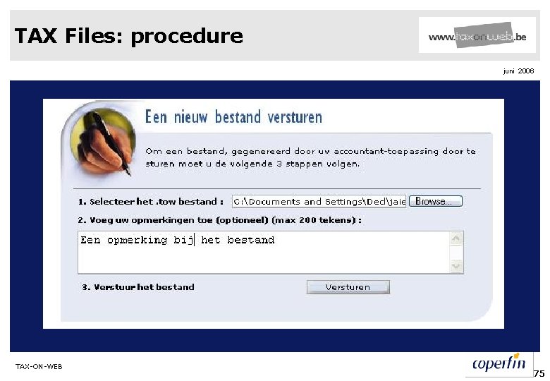 TAX Files: procedure juni 2006 TAX-ON-WEB 75 