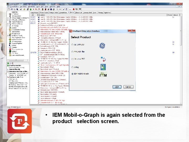  • IEM Mobil-o-Graph is again selected from the product selection screen. 