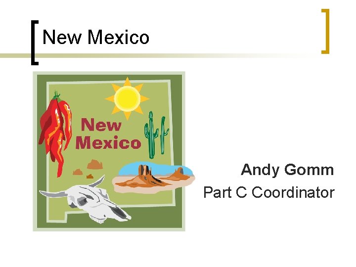 New Mexico Andy Gomm Part C Coordinator 