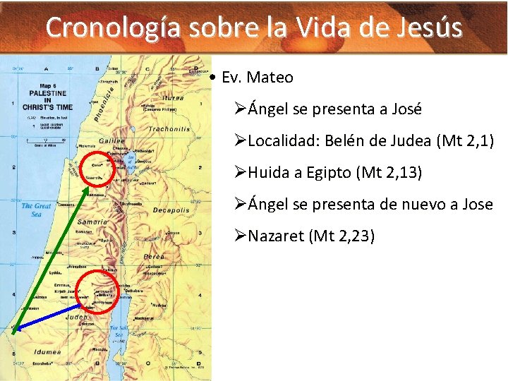 Cronología sobre la Vida de Jesús • Ev. Mateo ØÁngel se presenta a José