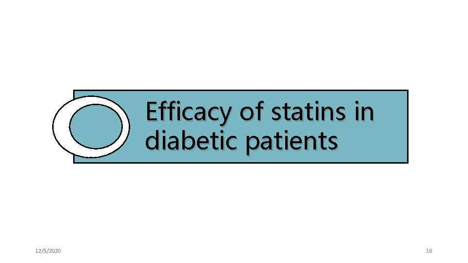 Efficacy of statins in diabetic patients 12/5/2020 16 
