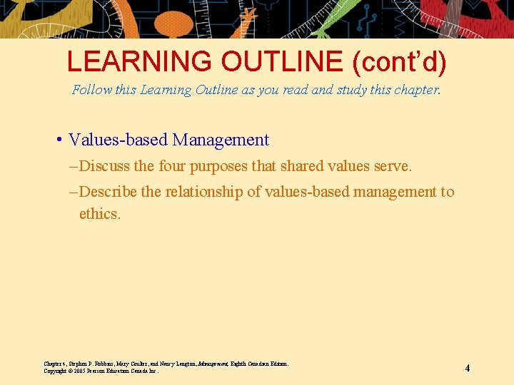 LEARNING OUTLINE (cont’d) Follow this Learning Outline as you read and study this chapter.