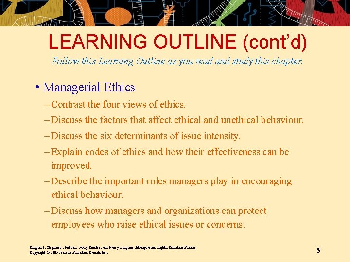 LEARNING OUTLINE (cont’d) Follow this Learning Outline as you read and study this chapter.