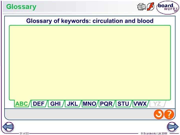 Glossary 31 of 33 © Boardworks Ltd 2008 