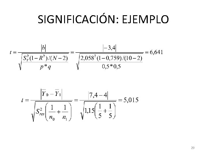 SIGNIFICACIÓN: EJEMPLO 29 