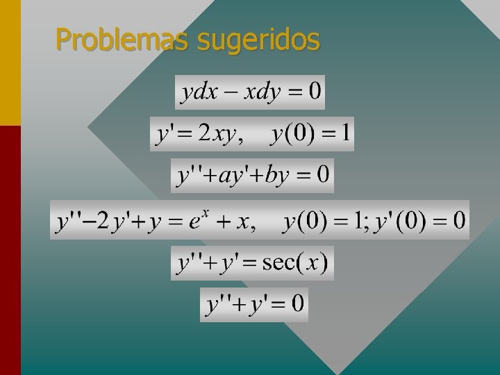 Problemas sugeridos 