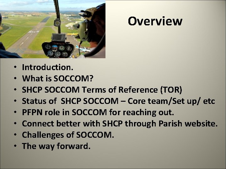  Overview • • Introduction. What is SOCCOM? SHCP SOCCOM Terms of Reference (TOR)