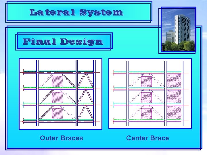 Lateral System Final Design Outer Braces Center Brace 