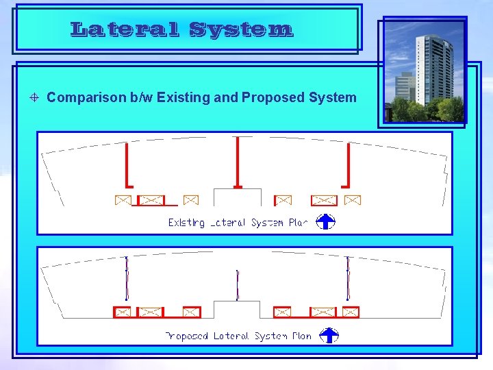Lateral System Comparison b/w Existing and Proposed System 