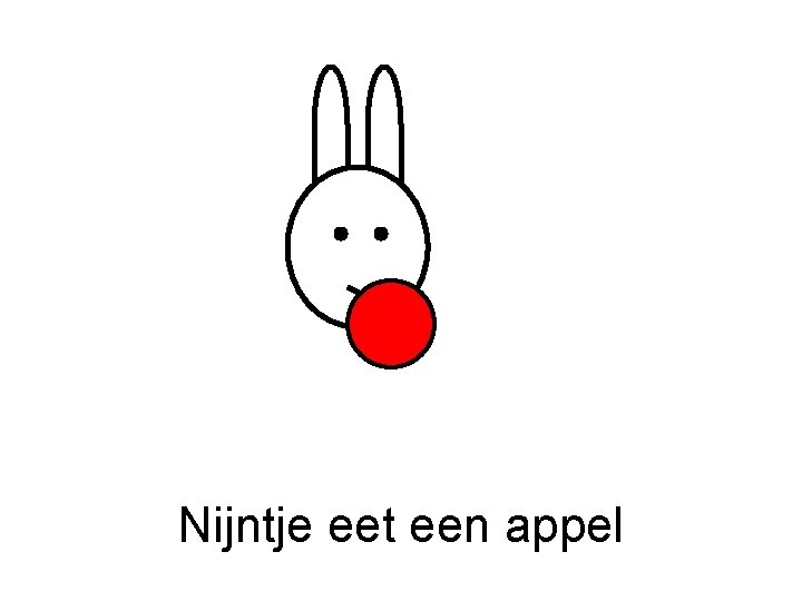 Nijntje eet een appel 