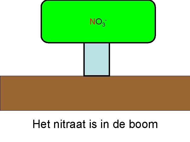 NO 3 - Het nitraat is in de boom 