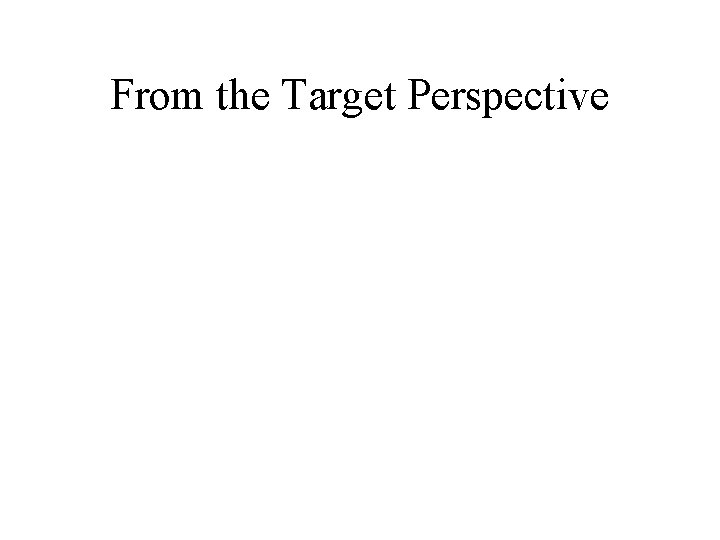 From the Target Perspective 