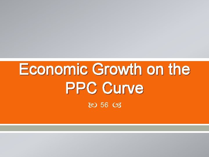 Economic Growth on the PPC Curve 56 