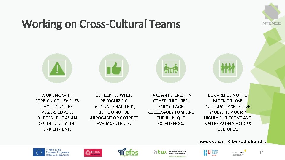 Working on Cross-Cultural Teams WORKING WITH FOREIGN COLLEAGUES SHOULD NOT BE REGARDED AS A