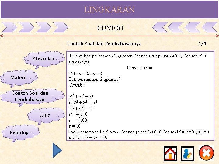 LINGKARAN CONTOH Contoh Soal dan Pembahasannya KI dan KD Materi Contoh Soal dan Pembahasaan