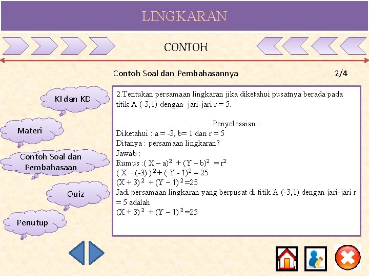 LINGKARAN CONTOH Contoh Soal dan Pembahasannya KI dan KD Materi Contoh Soal dan Pembahasaan