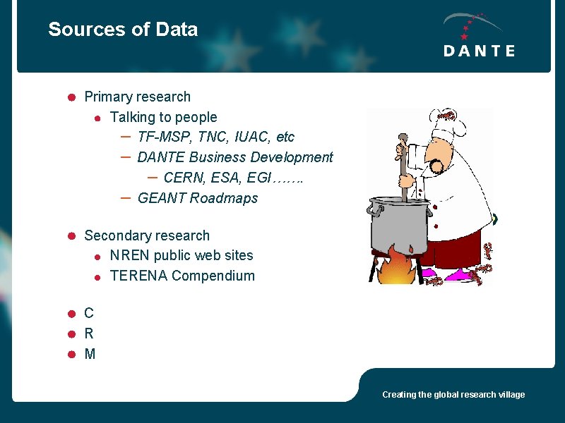 Sources of Data Primary research Talking to people – TF-MSP, TNC, IUAC, etc –