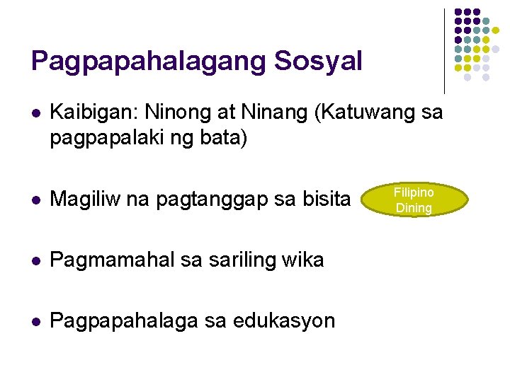 Pagpapahalagang Sosyal l Kaibigan: Ninong at Ninang (Katuwang sa pagpapalaki ng bata) l Magiliw