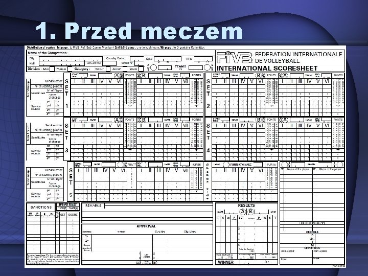 1. Przed meczem 