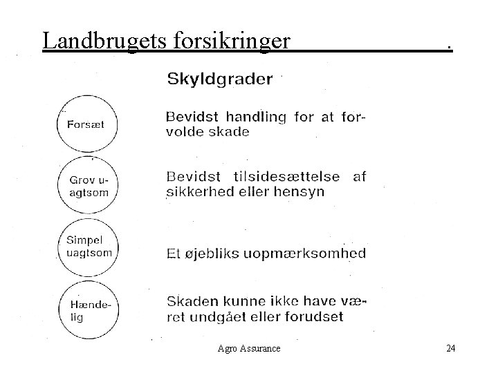 Landbrugets forsikringer Agro Assurance . 24 