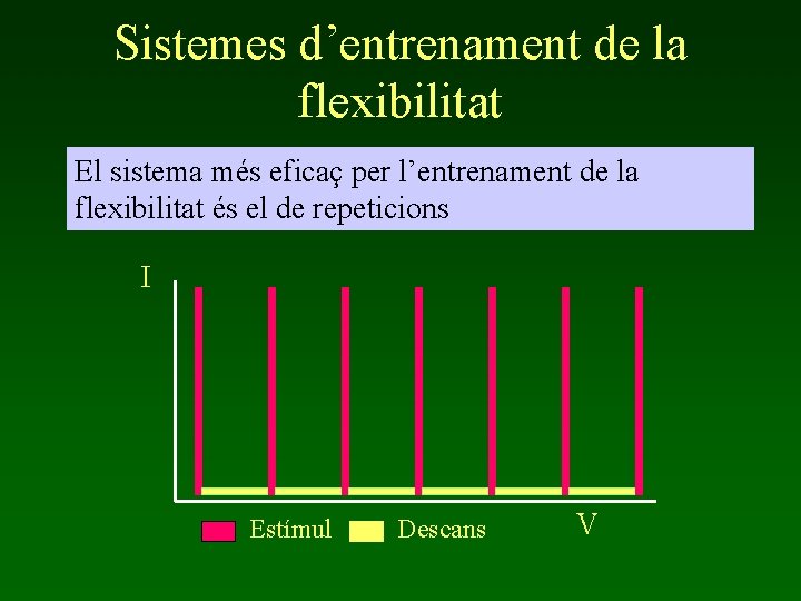 Sistemes d’entrenament de la flexibilitat El sistema més eficaç per l’entrenament de la flexibilitat