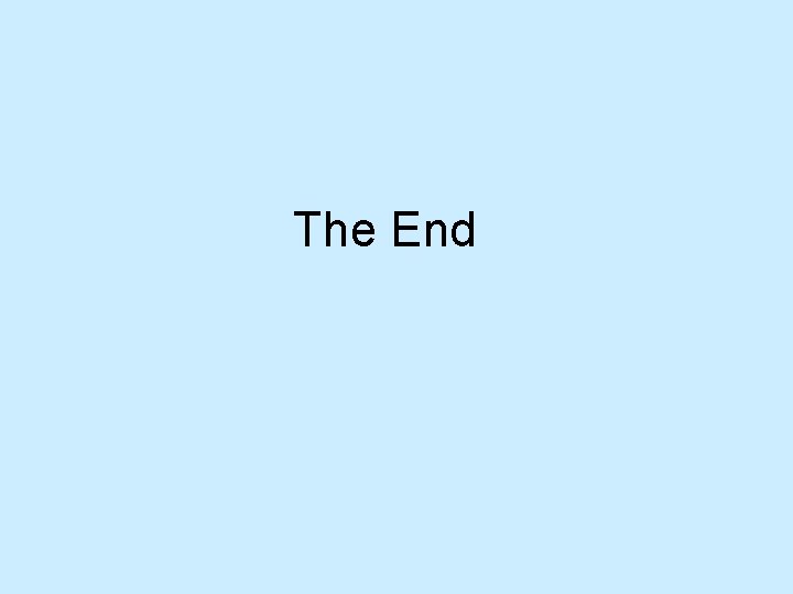 The End 