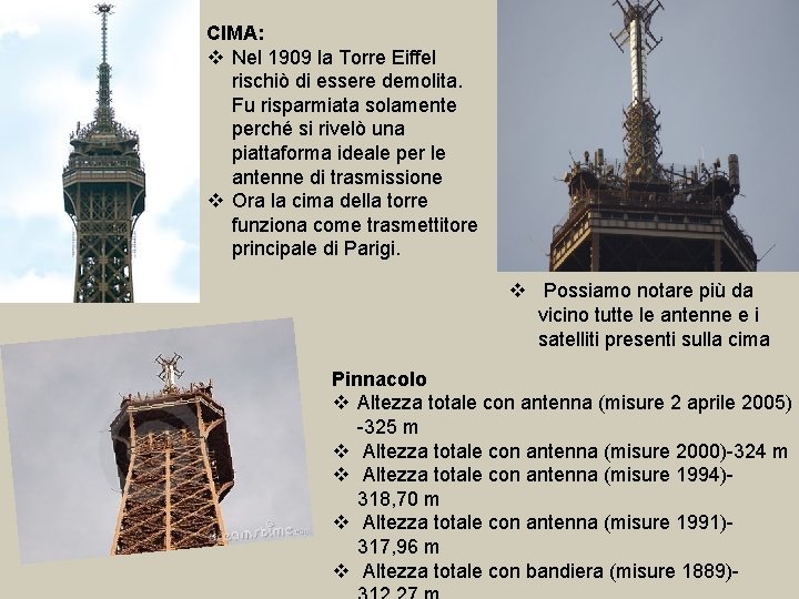 CIMA: v Nel 1909 la Torre Eiffel rischiò di essere demolita. Fu risparmiata solamente