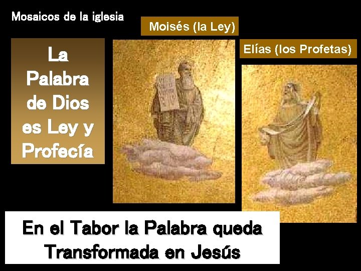 Mosaicos de la iglesia La Palabra de Dios es Ley y Profecía Moisés (la