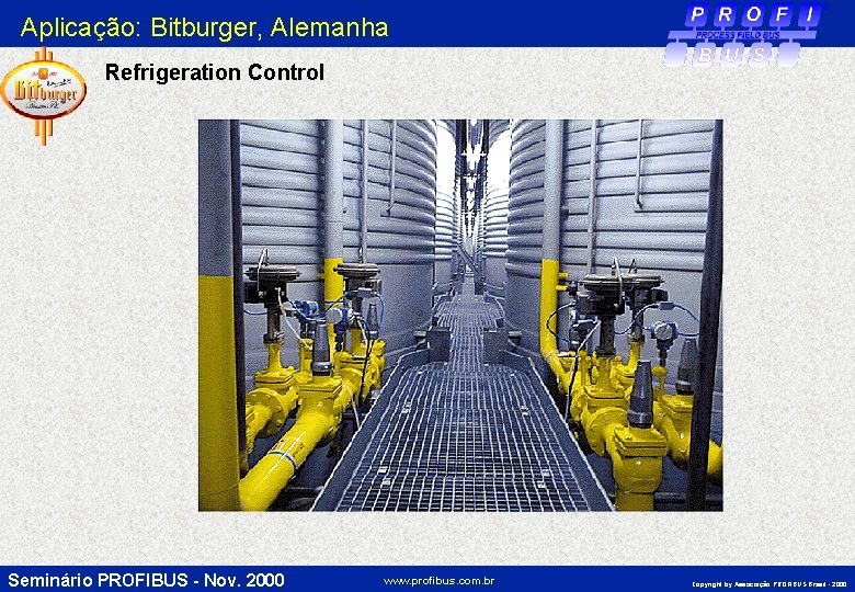 Aplicação: Bitburger, Alemanha Refrigeration Control Seminário PROFIBUS - Nov. 2000 www. profibus. com. br