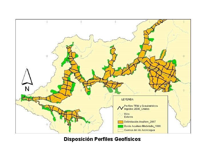 Disposición Perfiles Geofísicos 
