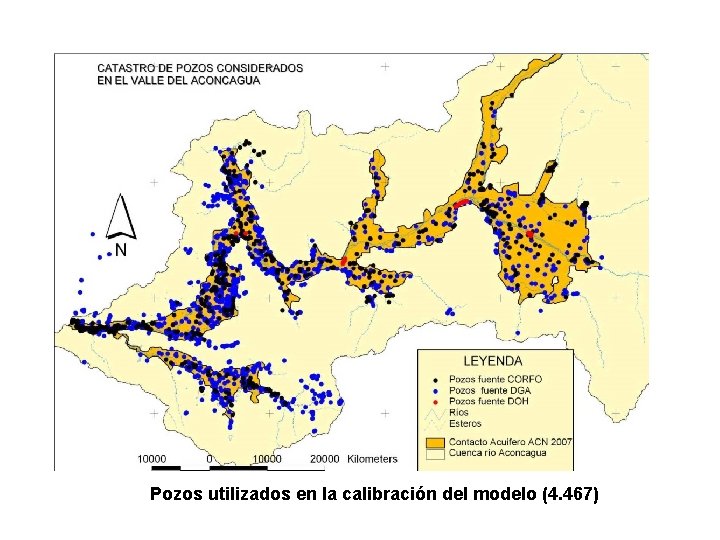 Pozos utilizados en la calibración del modelo (4. 467) 