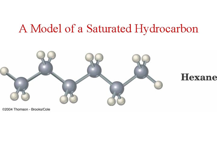 A Model of a Saturated Hydrocarbon 