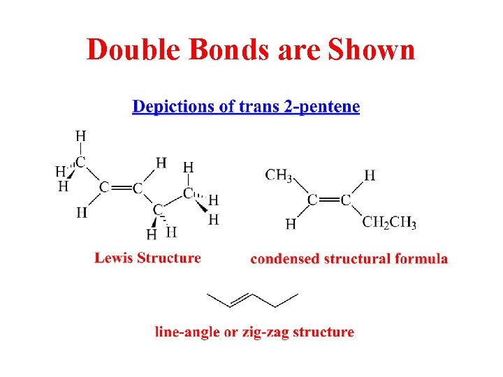 Double Bonds are Shown 