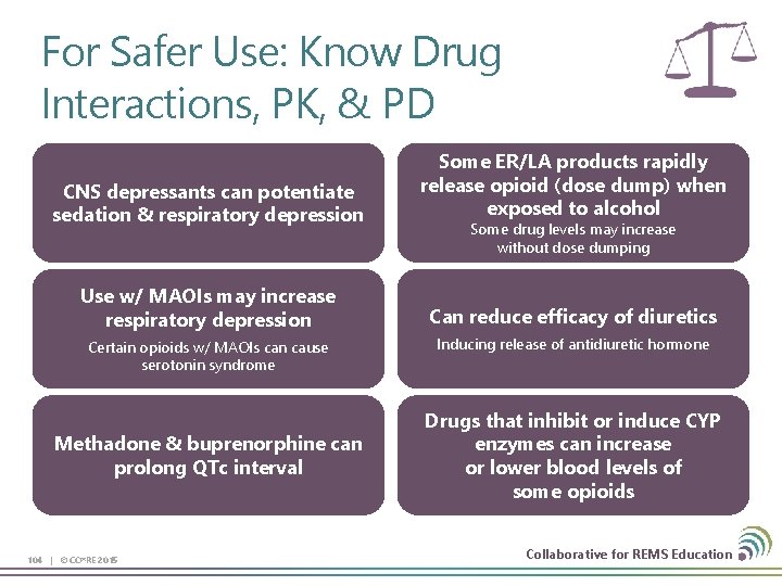For Safer Use: Know Drug Interactions, PK, & PD CNS depressants can potentiate sedation