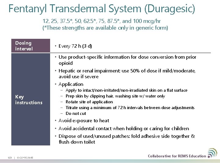 Fentanyl Transdermal System (Duragesic) 12, 25, 37. 5*, 50, 62. 5*, 75, 87. 5*,