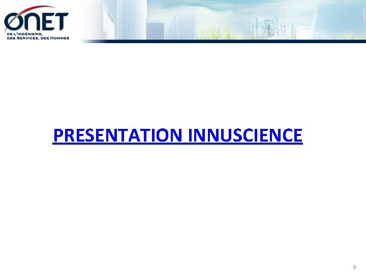 PRESENTATION INNUSCIENCE 9 