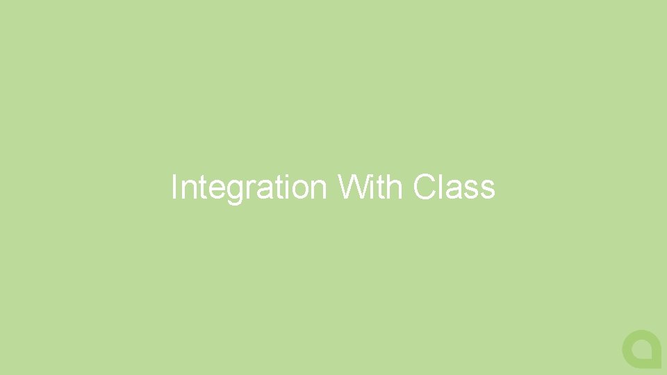 Integration With Class 