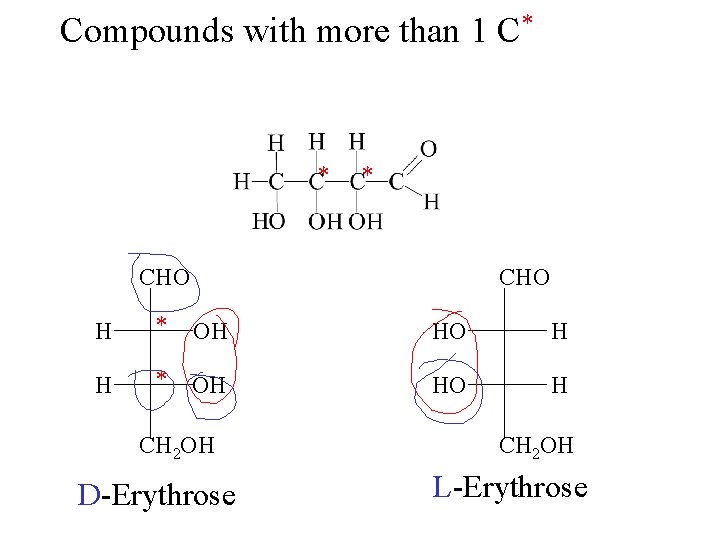 Compounds with more than 1 C* * * CHO H * OH HO H