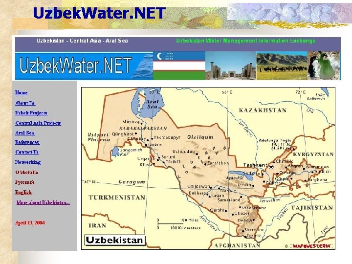 Uzbek. Water. NET 