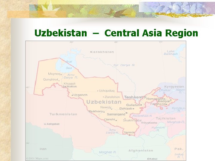 Uzbekistan – Central Asia Region 