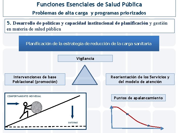 Funciones Esenciales de Salud Pública Problemas de alta carga y programas priorizados 5. Desarrollo