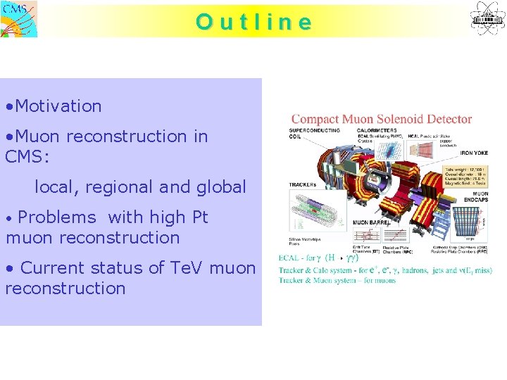 Outline • Motivation • Muon reconstruction in CMS: local, regional and global • Problems