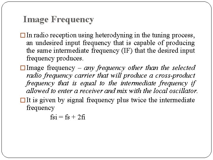 3 1 Characteristics of radio receiver Sensitivity Ability