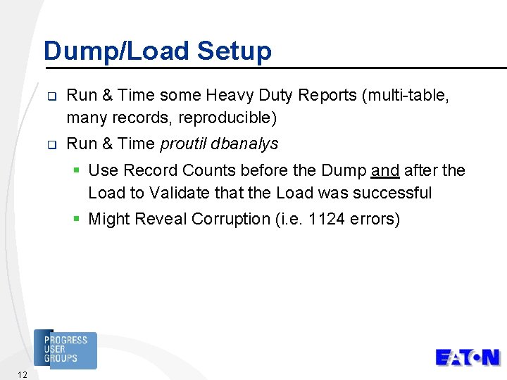 Dump/Load Setup q Run & Time some Heavy Duty Reports (multi-table, many records, reproducible)