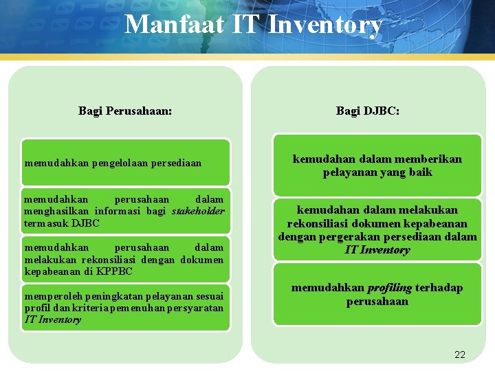 Manfaat IT Inventory Bagi Perusahaan: memudahkan pengelolaan persediaan memudahkan perusahaan dalam menghasilkan informasi bagi