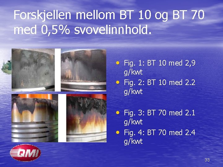 Forskjellen mellom BT 10 og BT 70 med 0, 5% svovelinnhold. • Fig. 1: